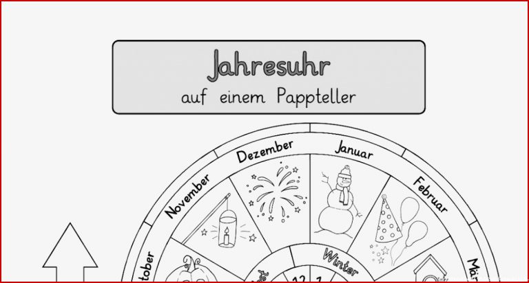 Arbeitsblatt Jahreskreis Ethel Flannery Schule