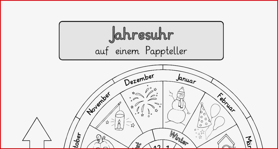 Arbeitsblatt Jahreskreis Ethel Flannery Schule