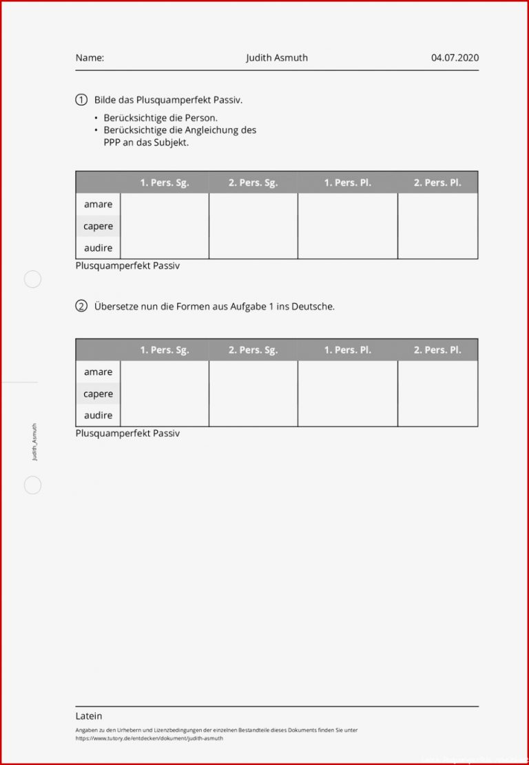 Arbeitsblatt Judith asmuth Latein Tutory