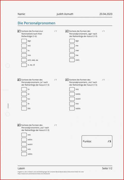 Arbeitsblatt Judith asmuth Latein Tutory