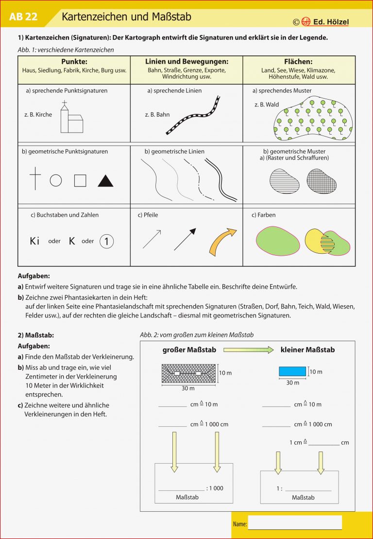 Arbeitsblatt Maßstab Klasse 5 Erdkunde Arbeitsblatt