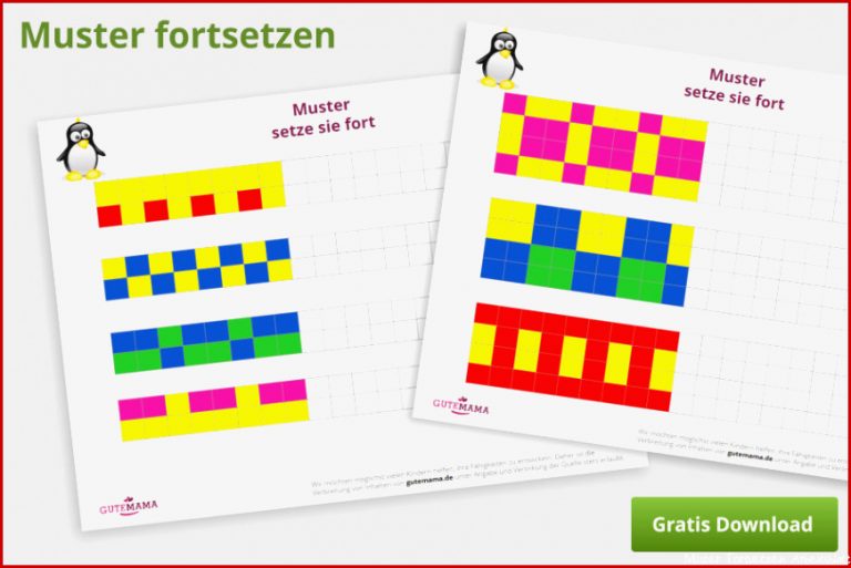 Arbeitsblatt Muster fortsetzen Klasse 1 Das ist Ein