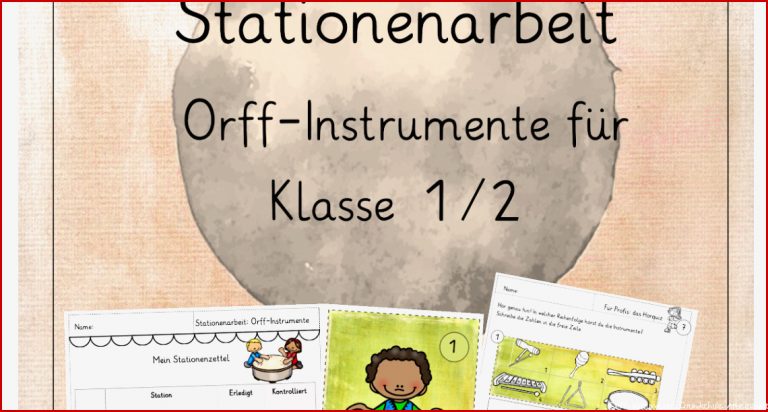 Arbeitsblatt Orff Instrumente Liste Mit Bildern Felipa