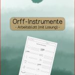Arbeitsblatt orff Instrumente – Unterrichtsmaterial Im