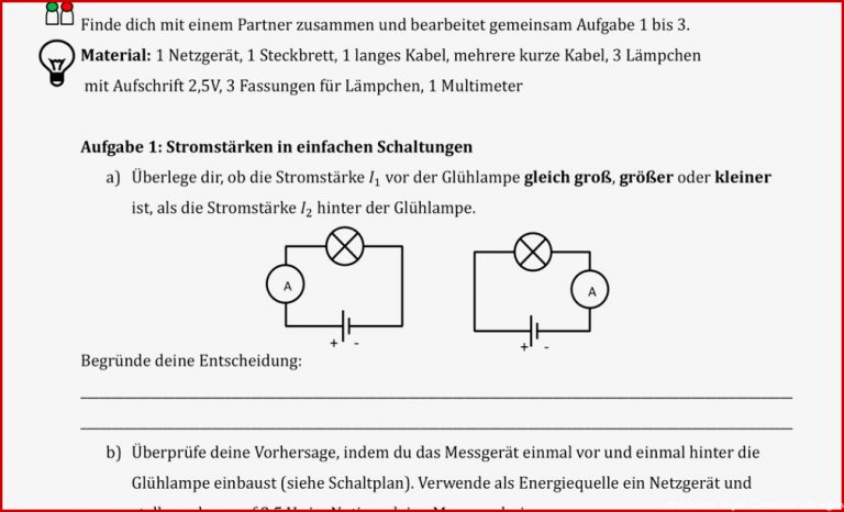 Arbeitsblatt Physik Catherine Miller Grundschule