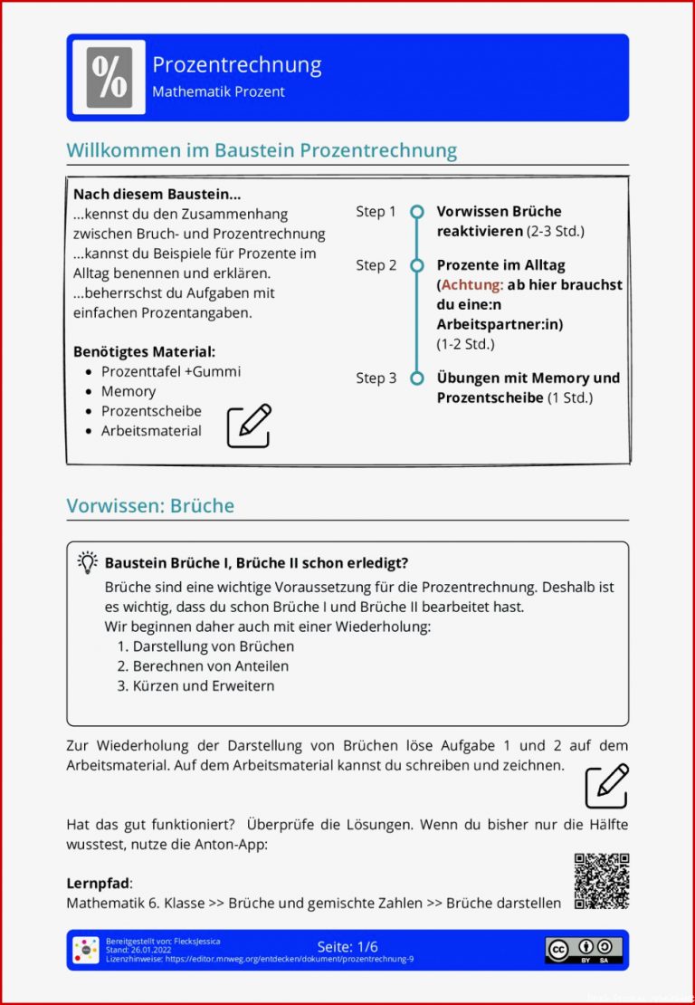 Arbeitsblatt Prozentrechnung Mathematik Prozent