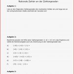 Arbeitsblatt Rationale Zahlen An Der Zahlengeraden