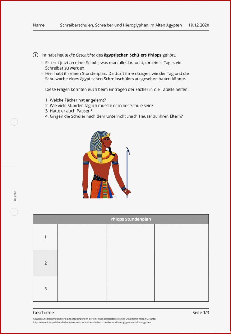 Arbeitsblatt Schreiberschulen Schreiber und