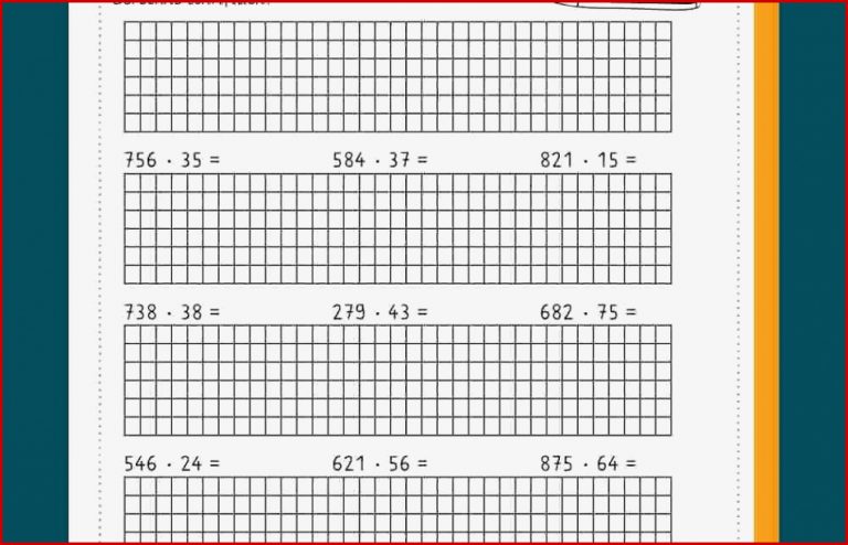 Arbeitsblatt Schriftliche Multiplikation andre Pauley Schule