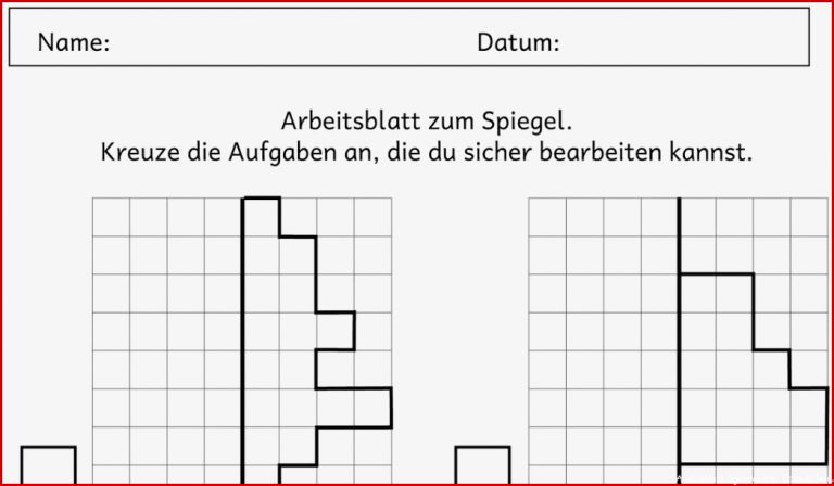 Arbeitsblatt Symmetrie Carl Winslow Grundschule