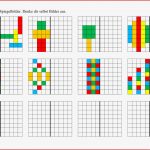 Arbeitsblatt Symmetrie Spiegelbilder Zeichnen Bunt
