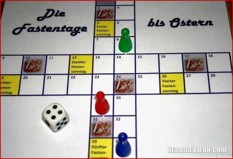 Arbeitsblatt und Leiterspiel für Fastenzeit bis Ostern