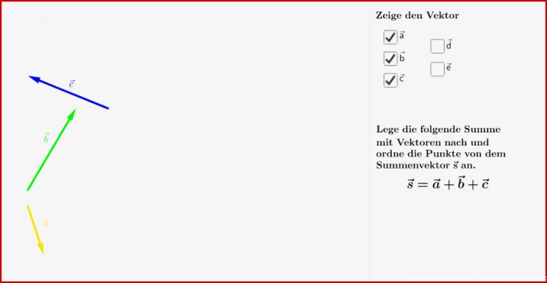 Arbeitsblatt Vektorrechnung – GeoGebra