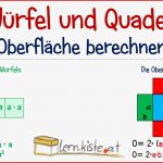 Arbeitsblatt Volumen Und Oberfläche Würfel Und Quader