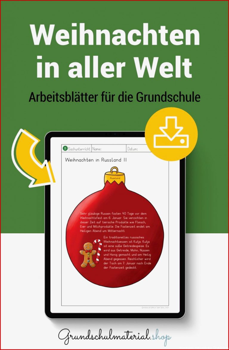 Arbeitsblatt Weihnachten In Anderen Ländern Grundschule