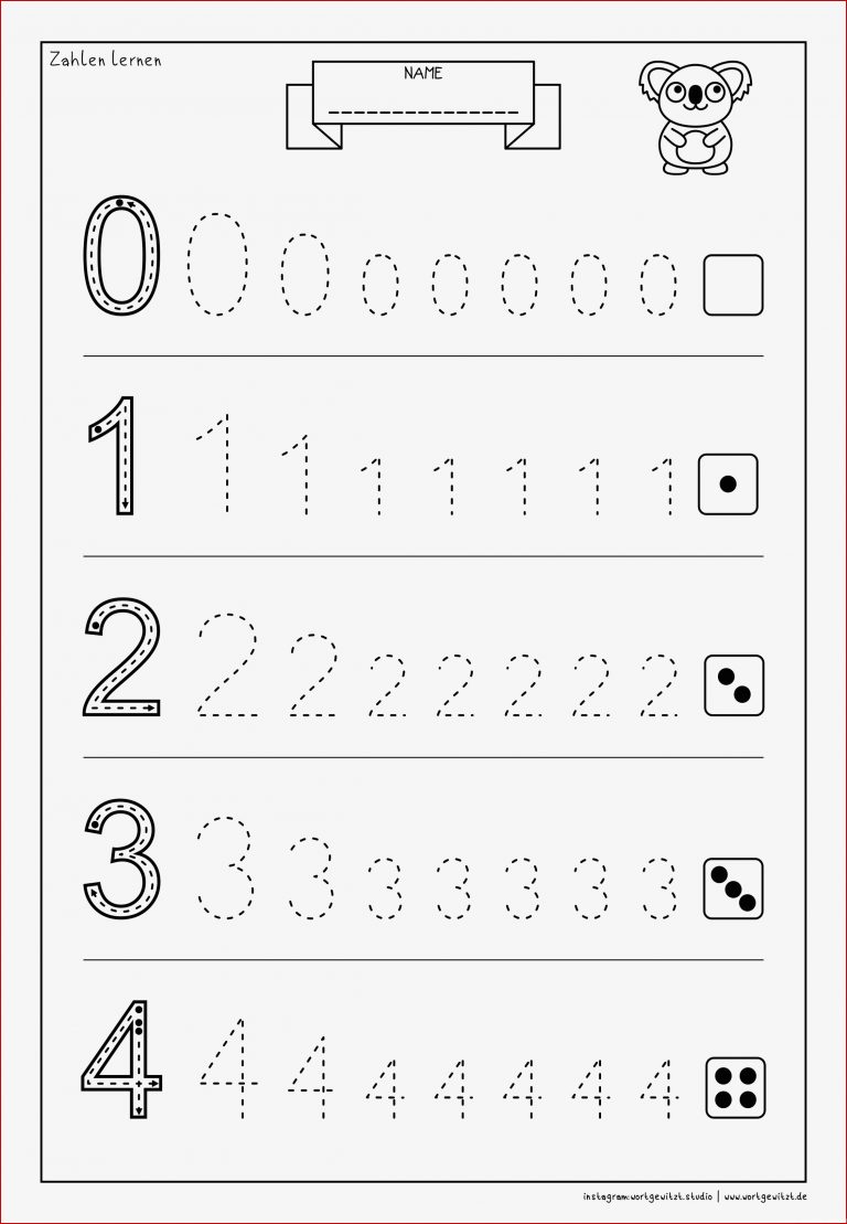 Arbeitsblatt Zahlen Lernen In 2020