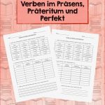 Arbeitsblatt Zeitformen Präsens Präteritum Perfekt