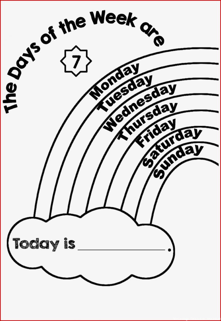 Arbeitsblatt Zum Wochentag Färben – Grundschule