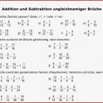 Arbeitsblatter Bruche Ad Ren Und Subtrahieren Klasse 6