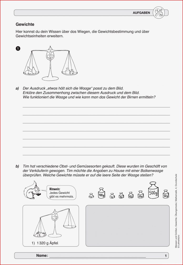 Arbeitsblatter Gewichte Klasse 4 Kostenlose Übungen