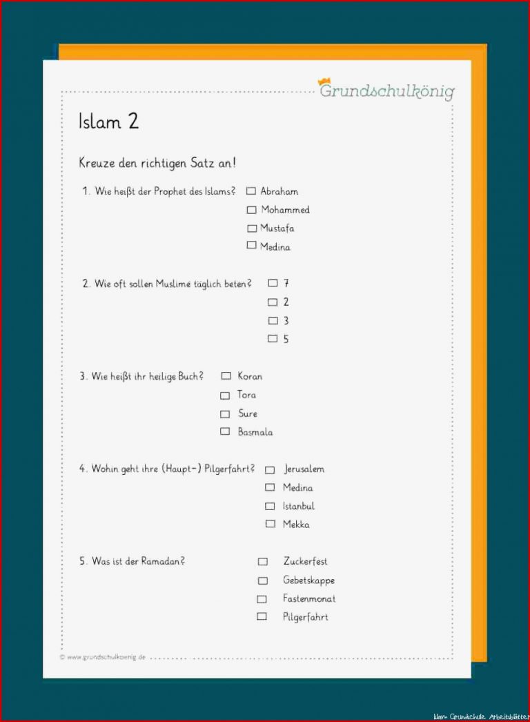 Arbeitsblatter Grundschule Religion Kostenlos
