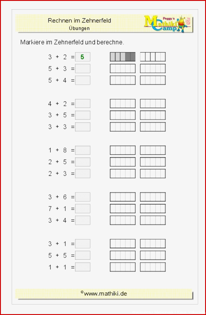 Arbeitsblatter Mathe Klasse 1 Minus Kostenlose Übungen