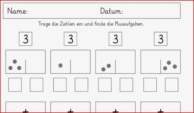 Arbeitsblatter Mathe Klasse 1 Zahlen Zerlegen Kostenlose