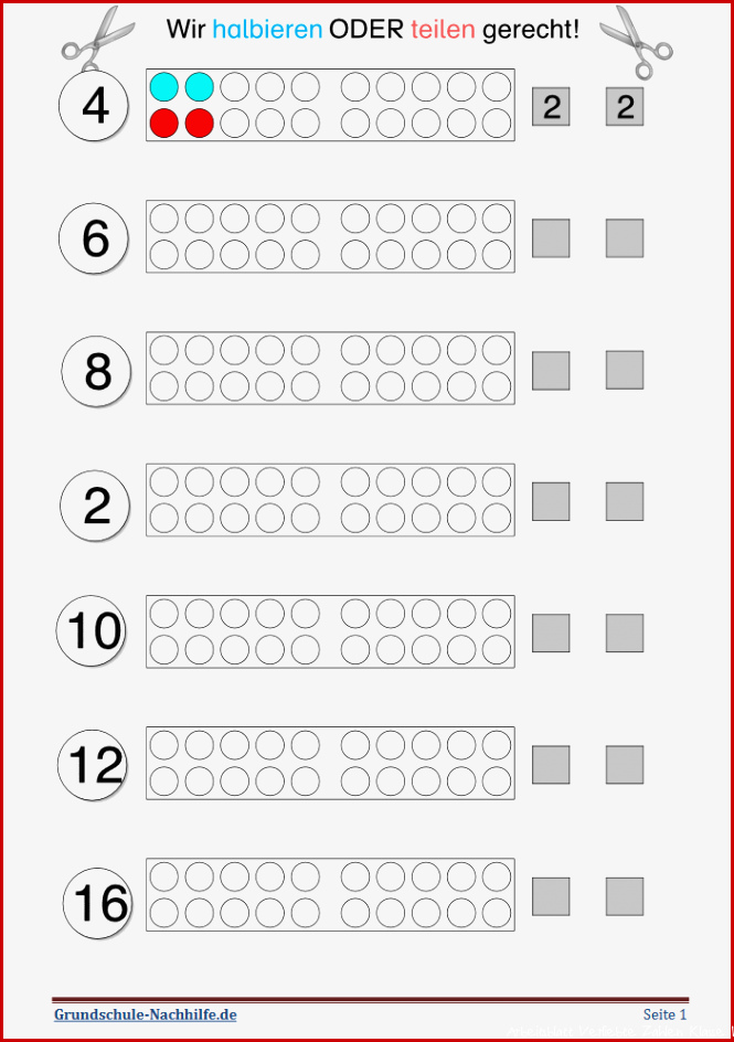 Arbeitsblatter Mathe Klasse 1 Zahlen Zerlegen Kostenlose