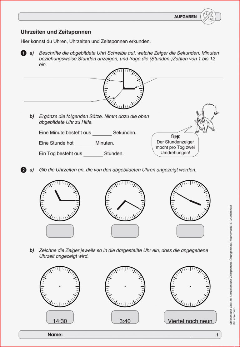 Arbeitsblatter Mathe Klasse 3 Uhrzeit Kostenlose Übungen