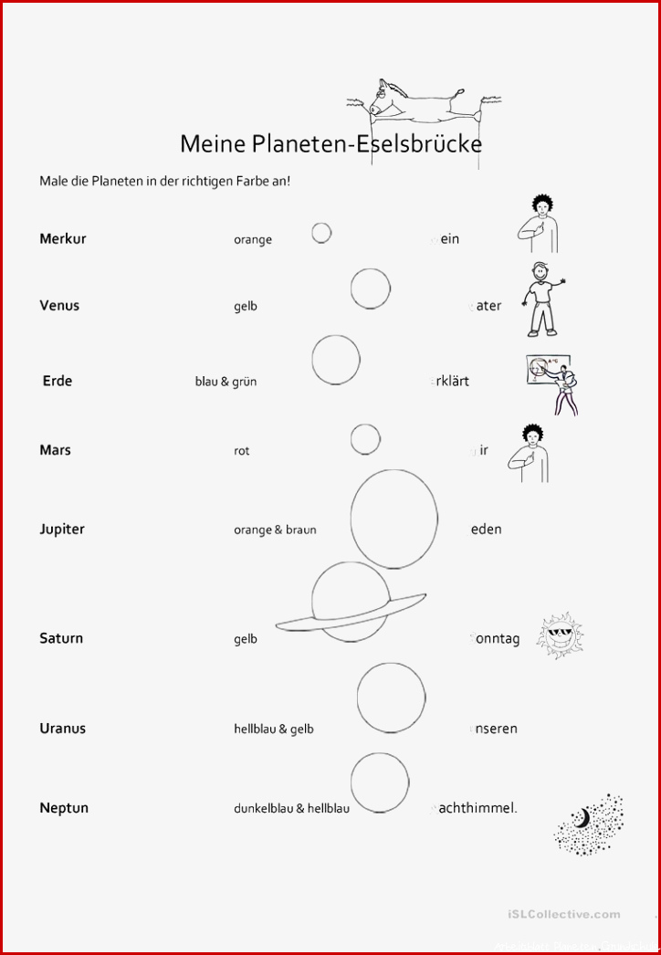 Arbeitsblatter Planeten Grundschule Kostenlose Übungen