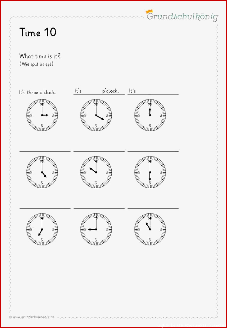 Arbeitsblatter Uhrzeiten Grundschule Kostenlos