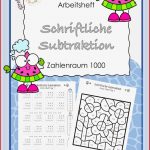 Arbeitsheft Schriftliche Subtraktion Zahlenraum 1000