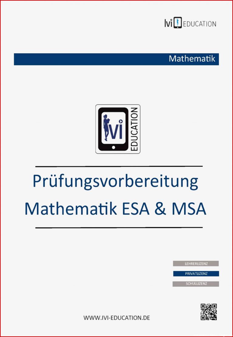 Arbeitsheft Zur Prüfungsvorbereitung Mathematik Esa Und Msa