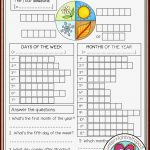 Around the Year Worksheet Months Days Of the Week