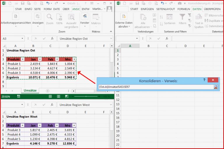 Auf den Punkt gebracht: Daten in Excel konsolidieren | Der ...