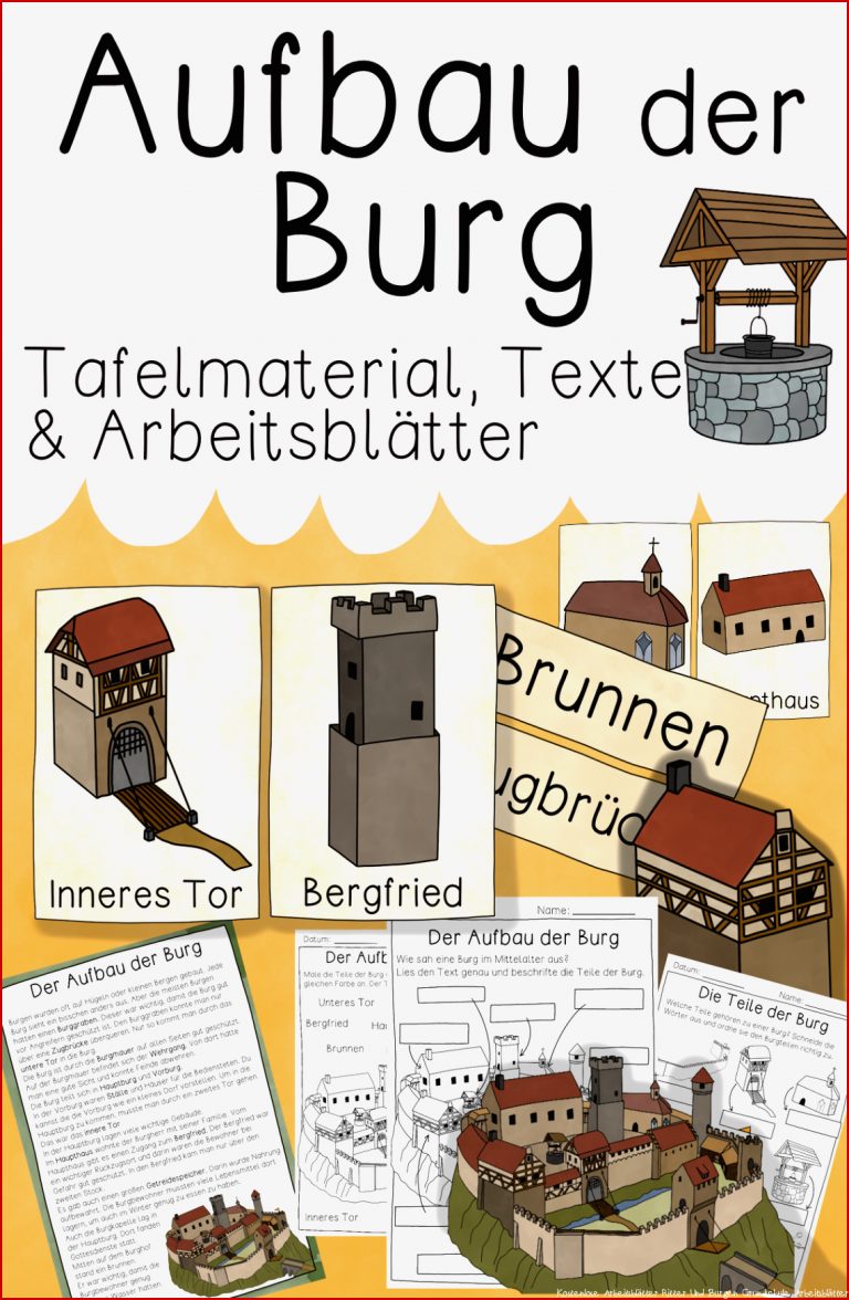 Aufbau Der Burg Tafelmaterial Arbeitsblätter & Texte