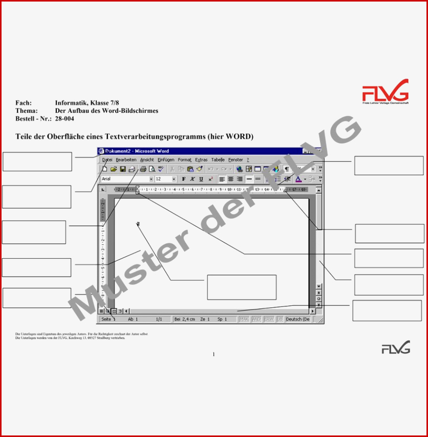 Aufbau Eines Textverarbeitungsprogrammes Am Beispiel Word