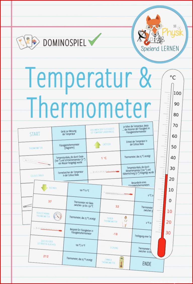 Aufbau thermometer Arbeitsblatt Carl Winslow Grundschule