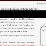 Aufgaben Anwendungsaufgaben Körper Mit Lösungen