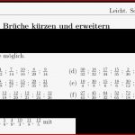 Aufgaben Brüche Kürzen Und Erweitern Mit Lösungen