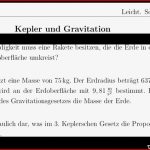 Aufgaben Kepler Und Gravitation Mit LÃ¶sungen Koonys Schule #6030