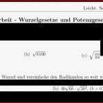 Aufgaben Klassenarbeit Wurzelgesetze Und Potenzgesetze