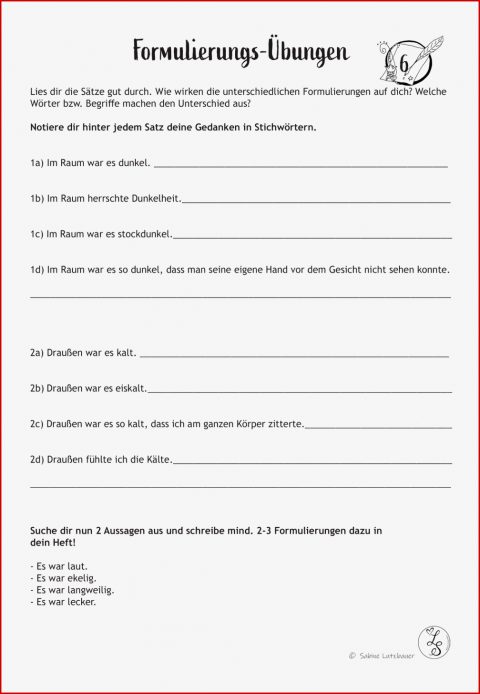 Ausdruck Und Stil Verbessern Arbeitsblätter Worksheets