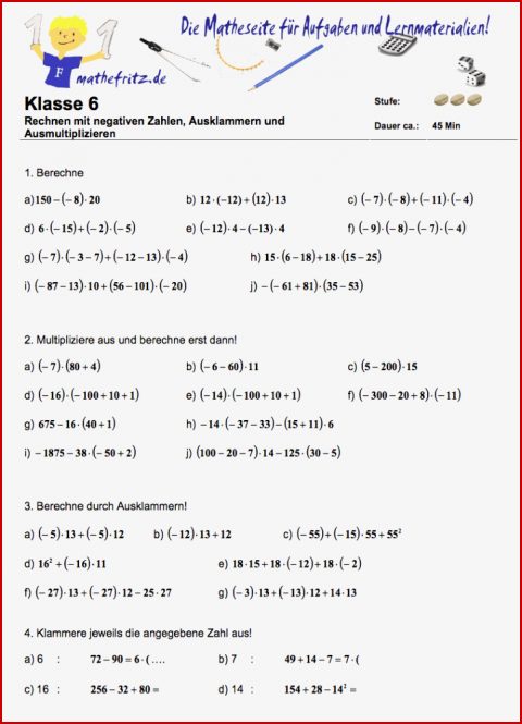 Ausklammern Ausmultiplizieren Übungen