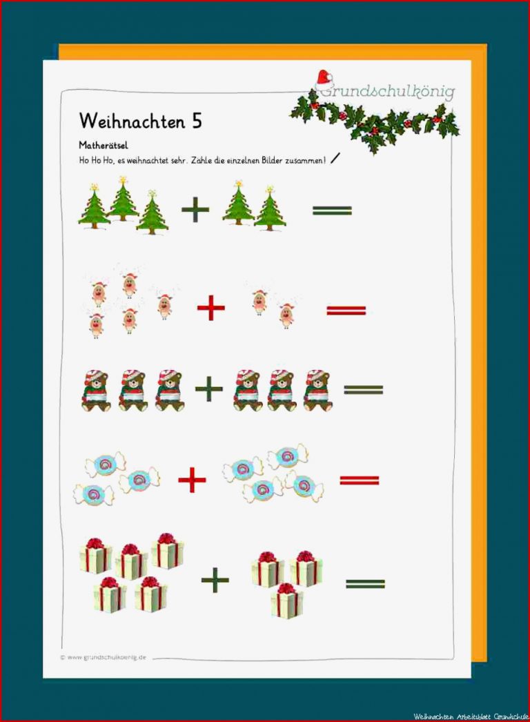 Ausmalbild Weihnachten Mathe