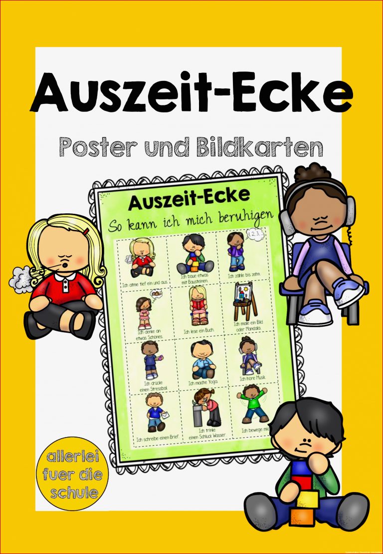 Auszeit Ecke Poster und Bildkarten – Unterrichtsmaterial