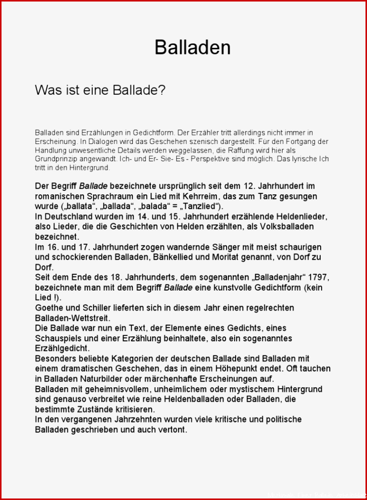 Balladen referat