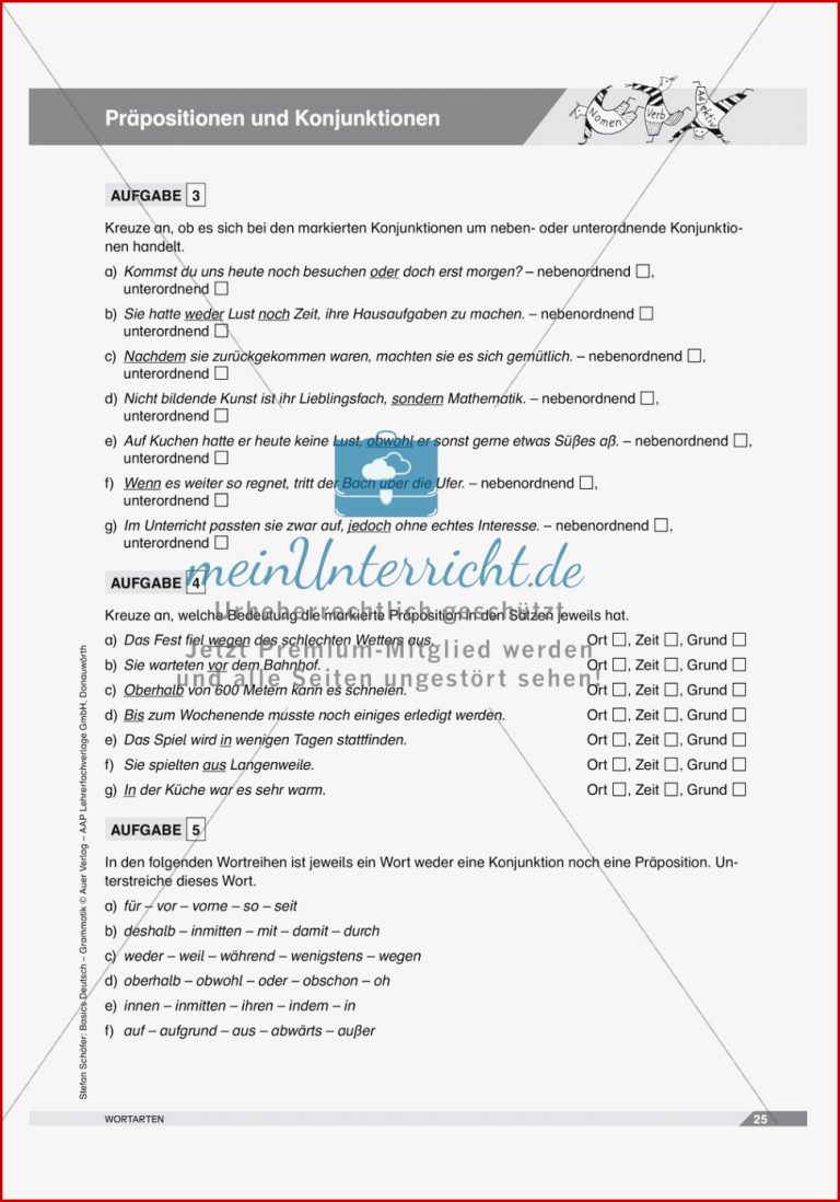 Basics Deutsch Grammatik Wortarten Präpositionen und