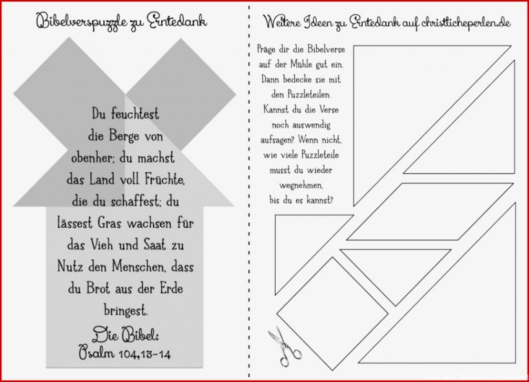 Basteln zu Erntedank Christliche Perlen