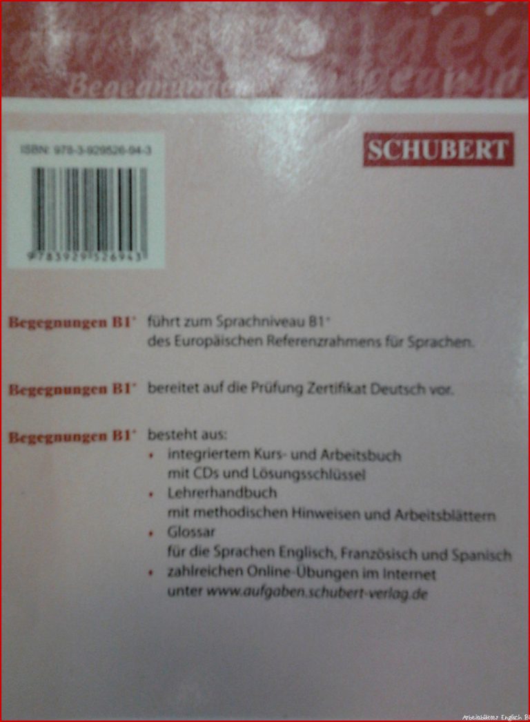 Begegnungen Deutsch als Fremdsprache B1+: Glossar - ...â (Buscha ...